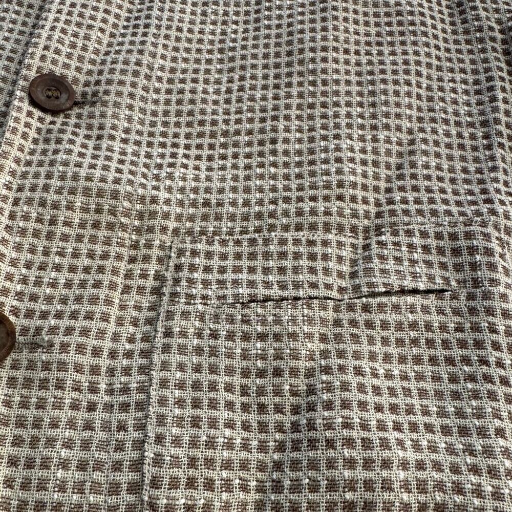 Unbranded European Vintage (1970s-80s) Men’s Medium Tan Brown Plaid Vest - Picture 2 of 6